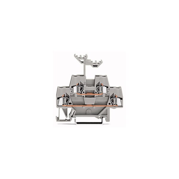 Wago Corporation DOUBLE-DECK TERM BLOCK, THROUGH/THROUGH, GRAY 280-519